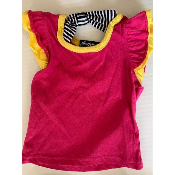 DDG Darlings Girls Baby Infant 6 9 Months 2 Pc Outfit Set Pants Short sleeve tsh - Picture 3 of 6